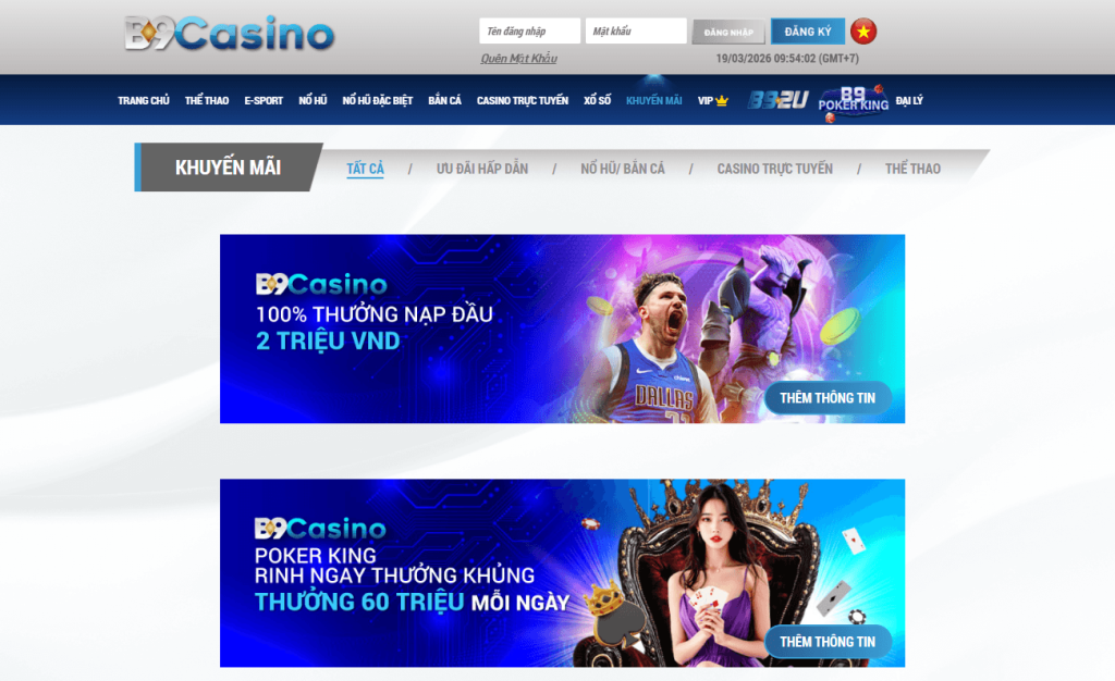 Nhà cái uy tín B9Casino được cấp phép bởi Curacao Gaming