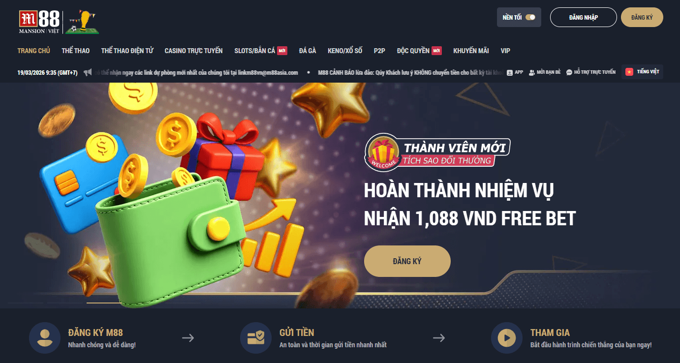 Nhà cái uy tín M88 hợp tác cùng hệ thống EWS của FIFA